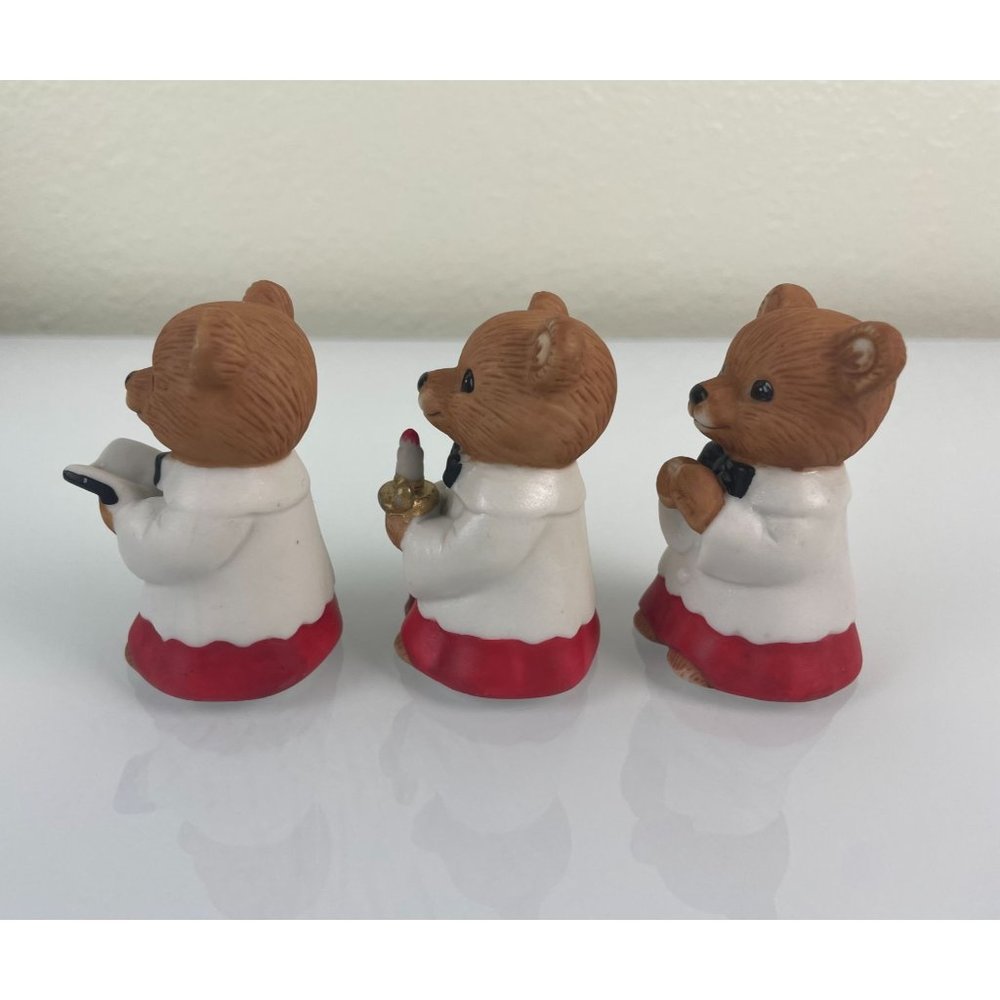 Set of 3 Homco Christmas Choir Robe Bears Ceramic Figures #5100, Holiday Decor - Picture 8 of 11